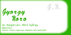 gyorgy moro business card